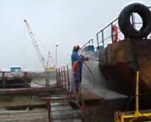 Ultra High Pressure Water Blasting In Operation